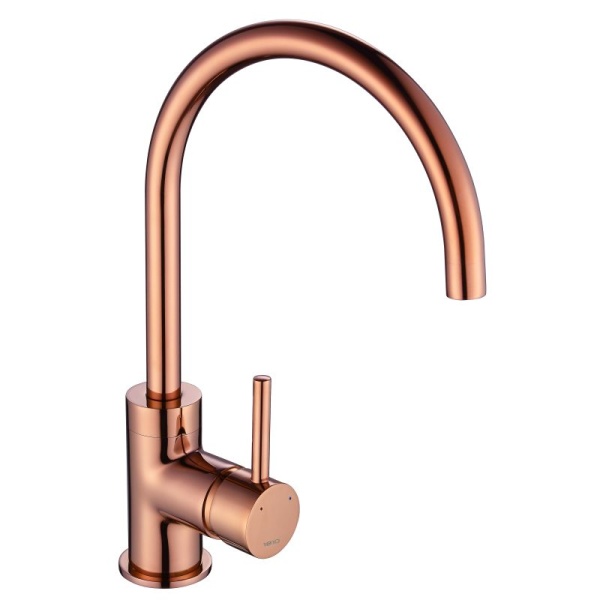 Courbe Curved Spout Kitchen Tap - Copper